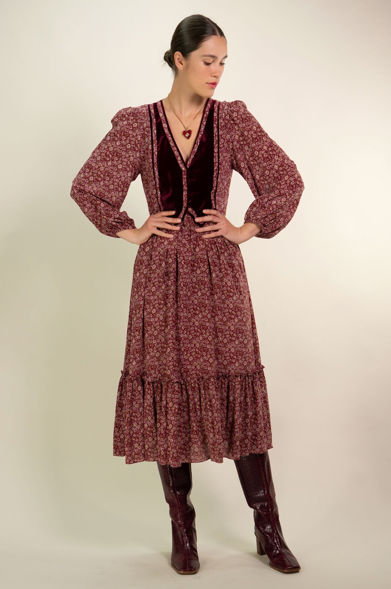 Antique Floral Sofija Dress