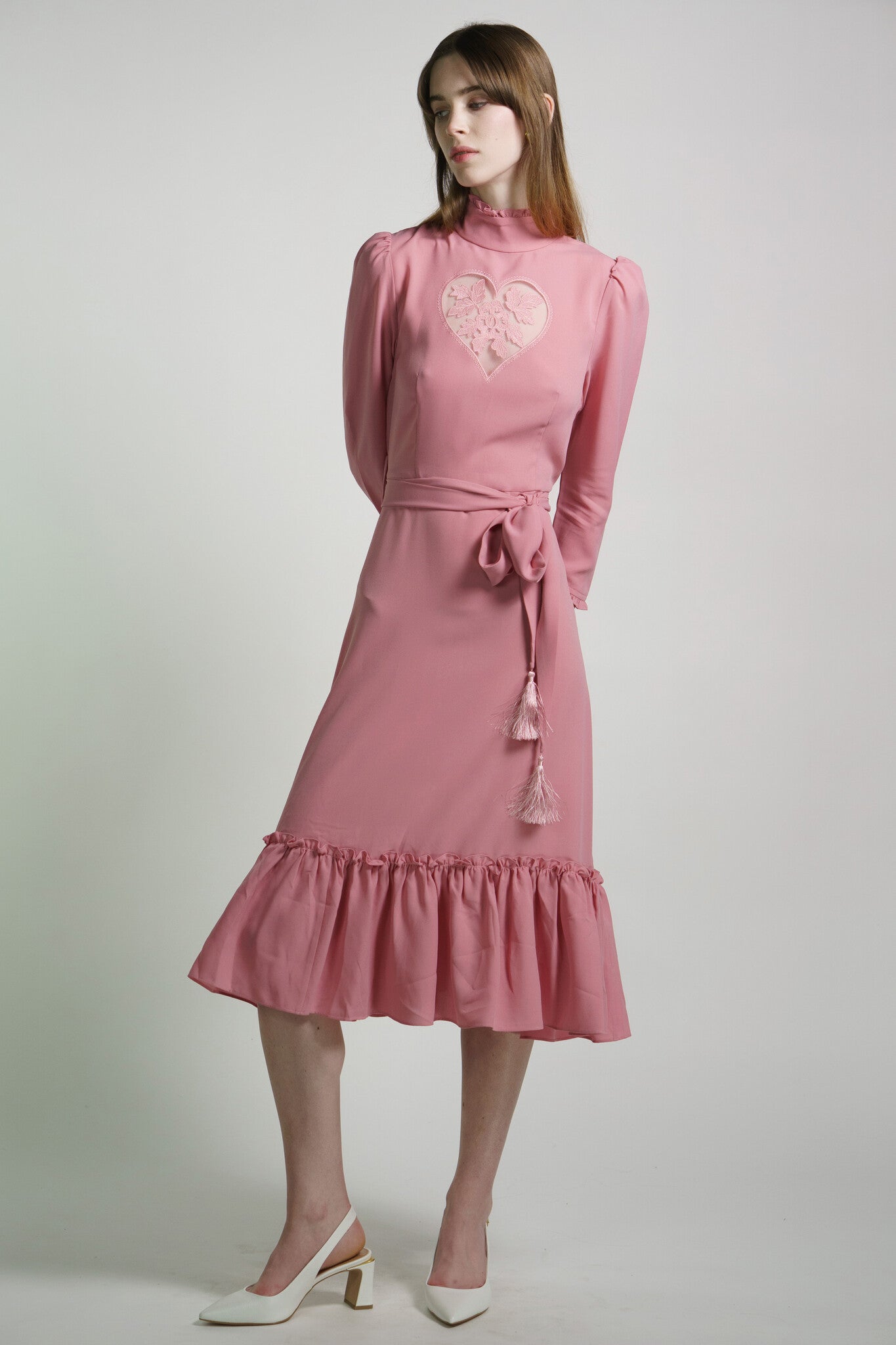 strapless open back dress Blush Sirsna Heart Dress – Kristinit