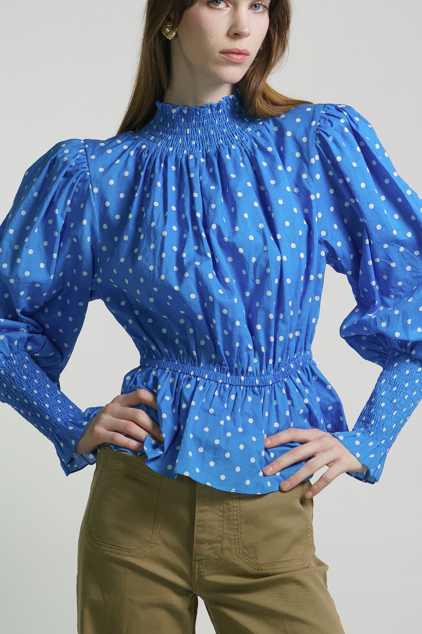 ルシェブルー　Dot Layered Blouse Zanna Dot Blouse – Kristinit