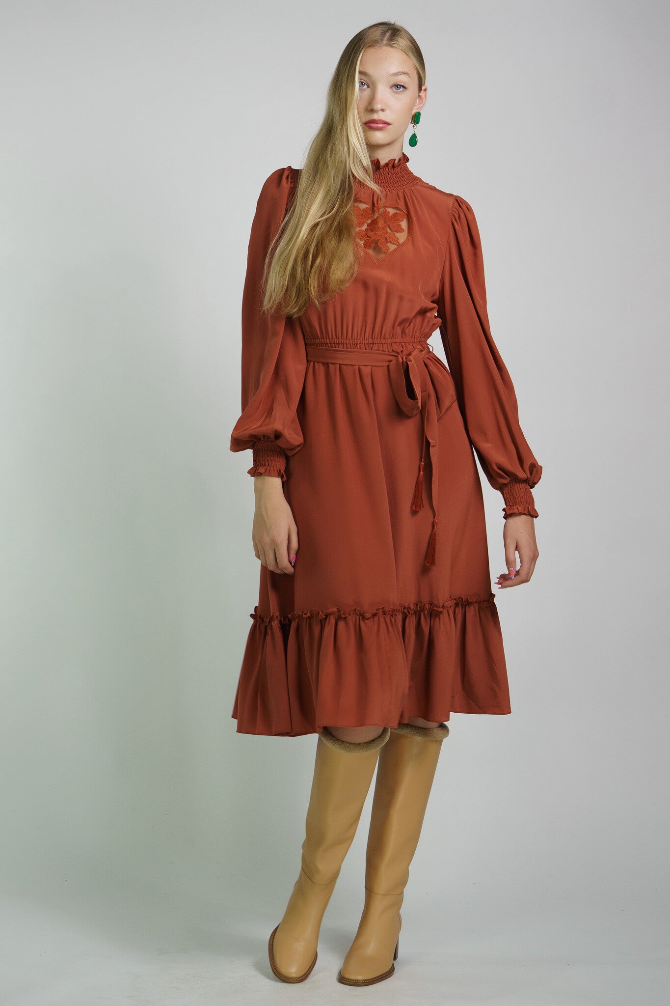 Sienna Silk Heart Dress
