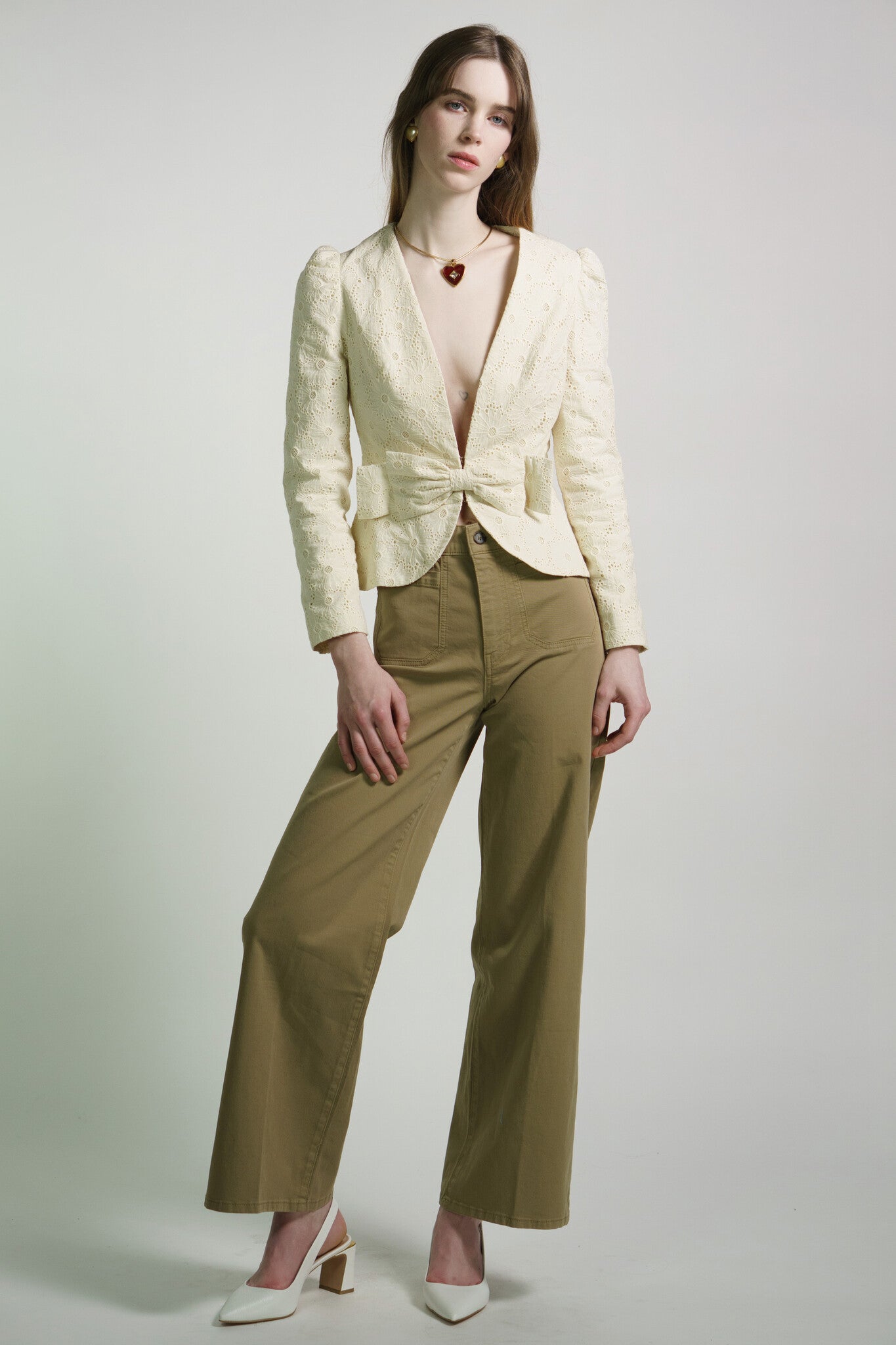 Cream Eyelet Anais Jacket