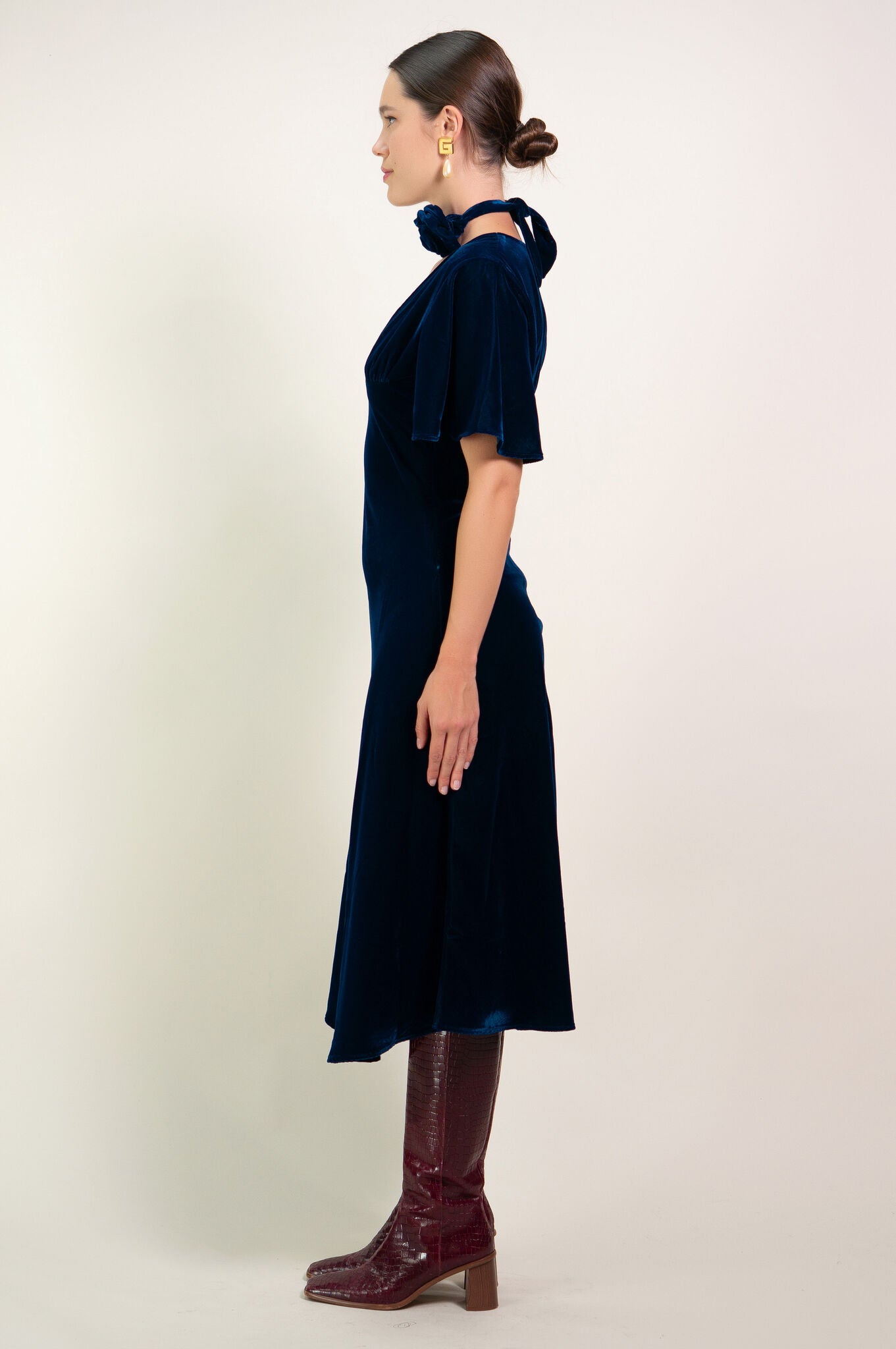 Blue Velvet &quot;Anais&quot; Dress