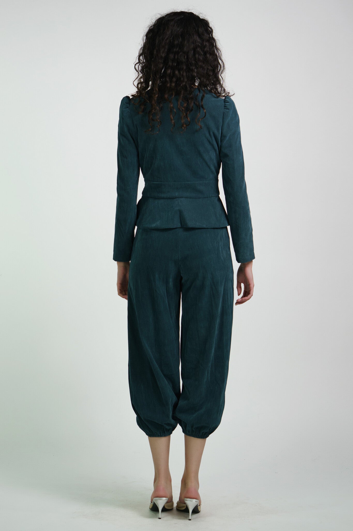 Teal Velvet Antonina Jacket