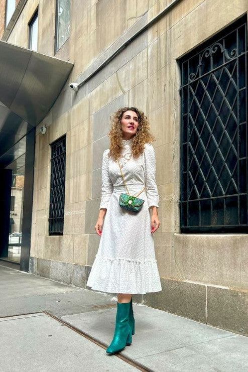 White Eyelet &quot;Sirsna&quot; Heart Dress
