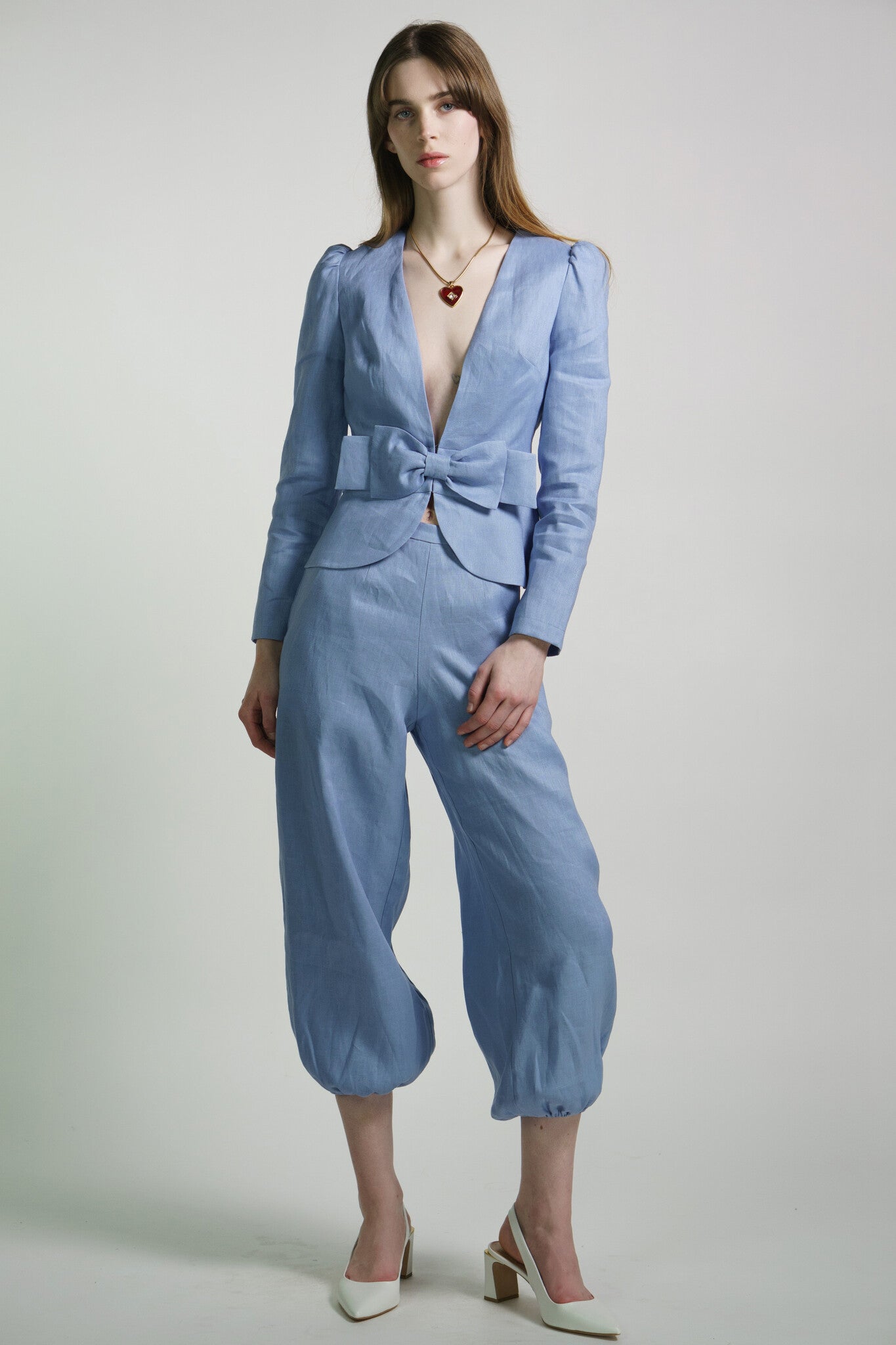 Cornflower Linen Anais Jacket