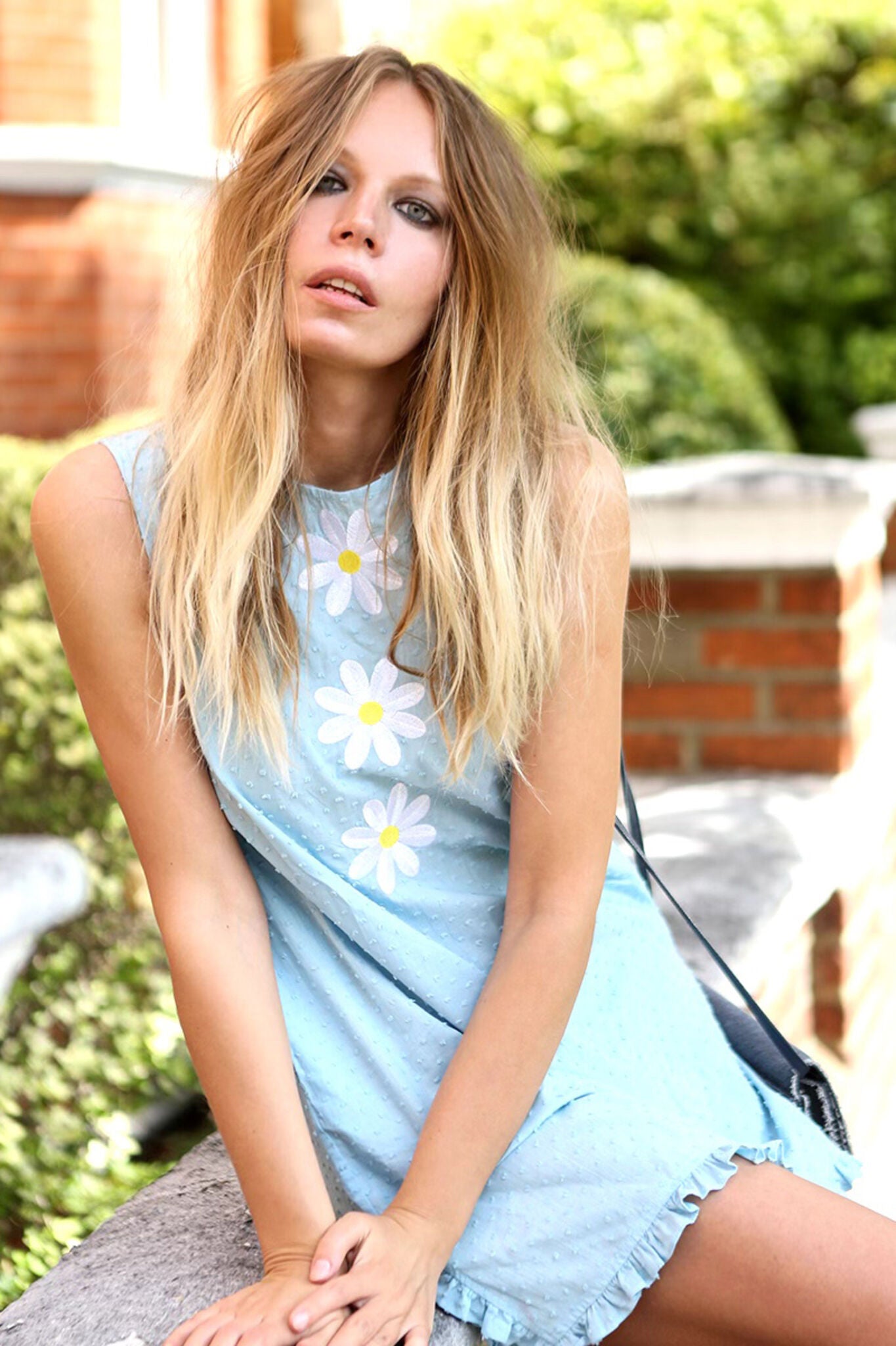 Swiss Dot Daisy Dress