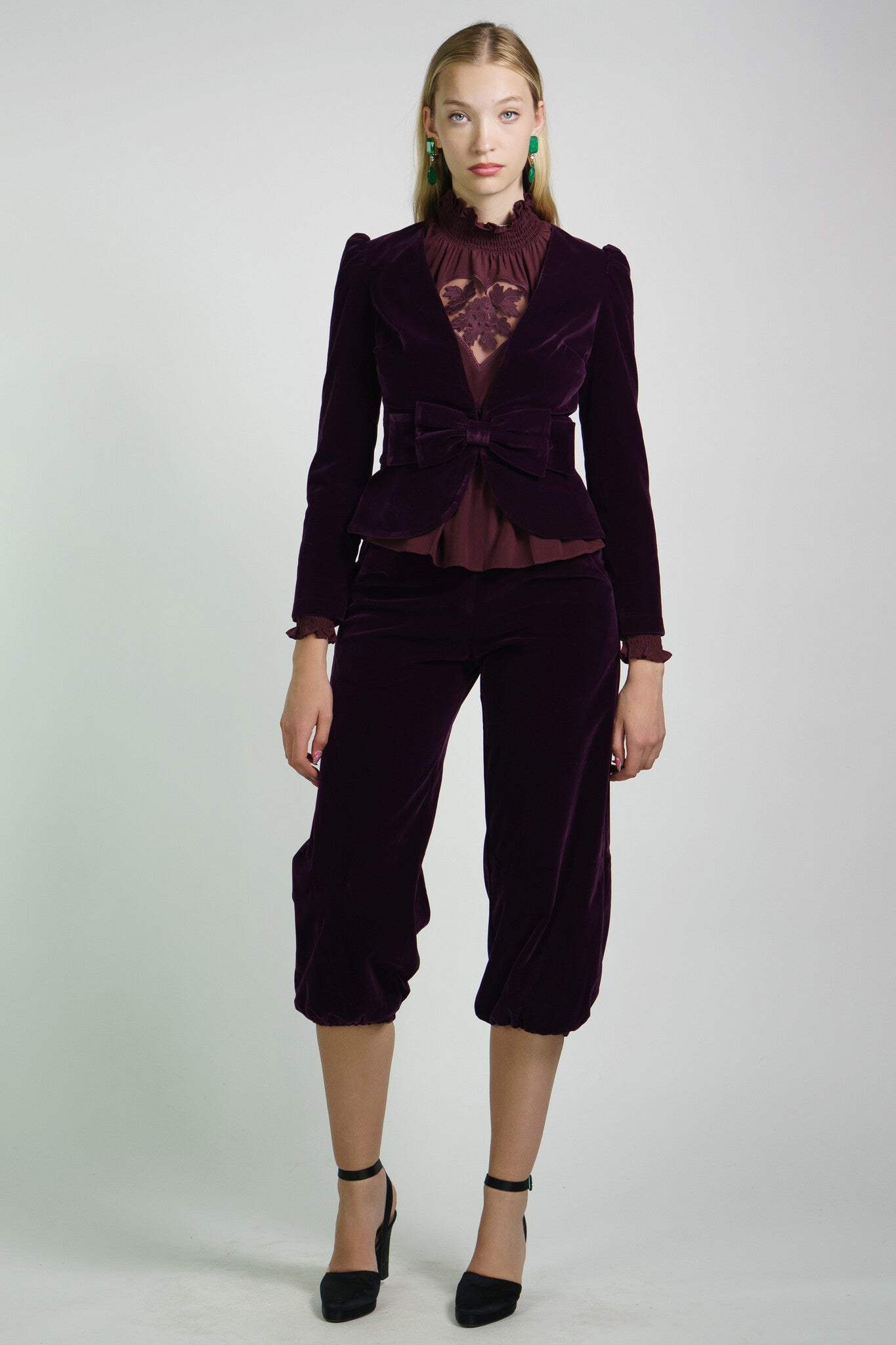 Plum Velvet Antonina Jacket