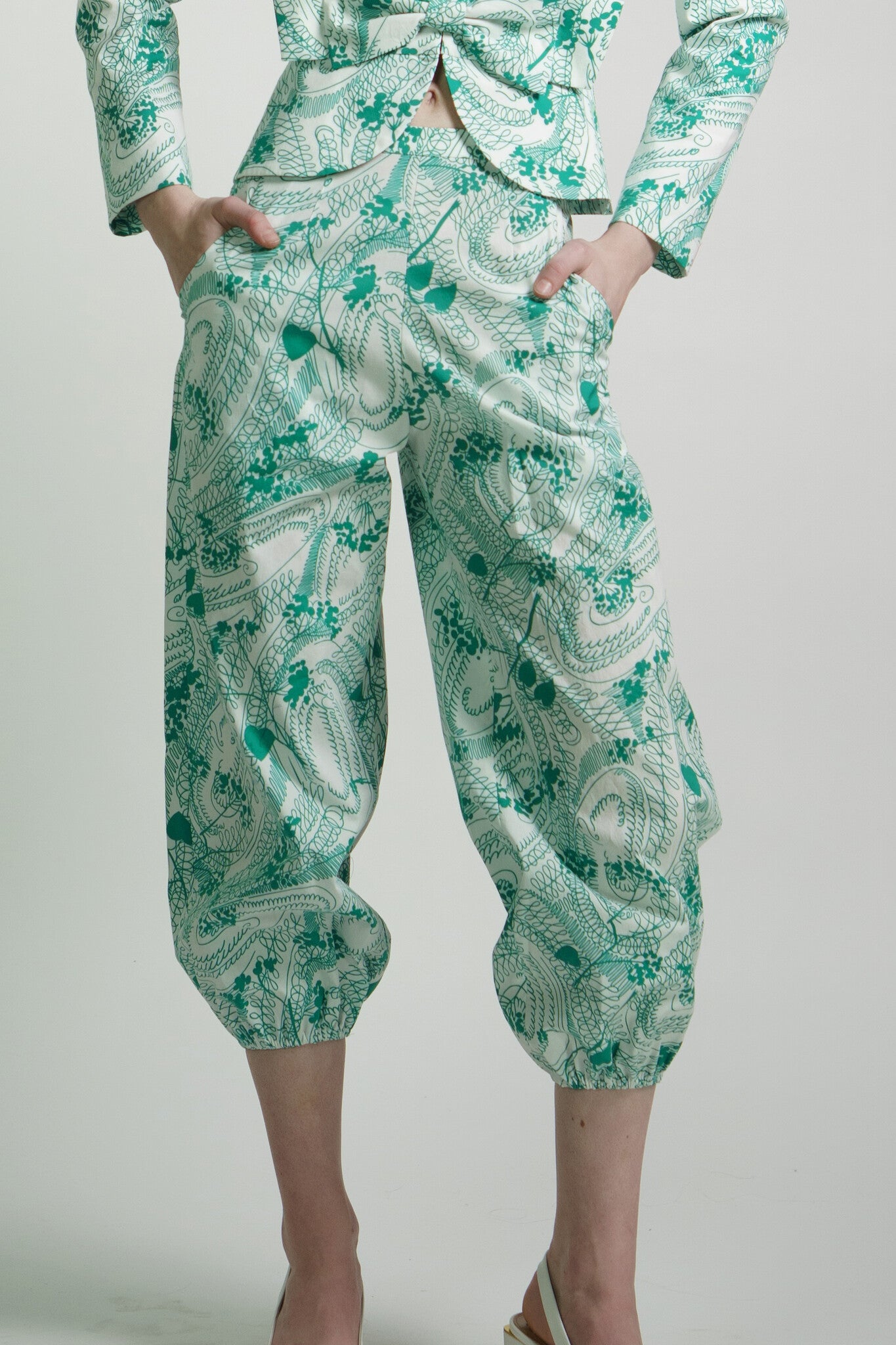 Scroll Print Bel Age Pants
