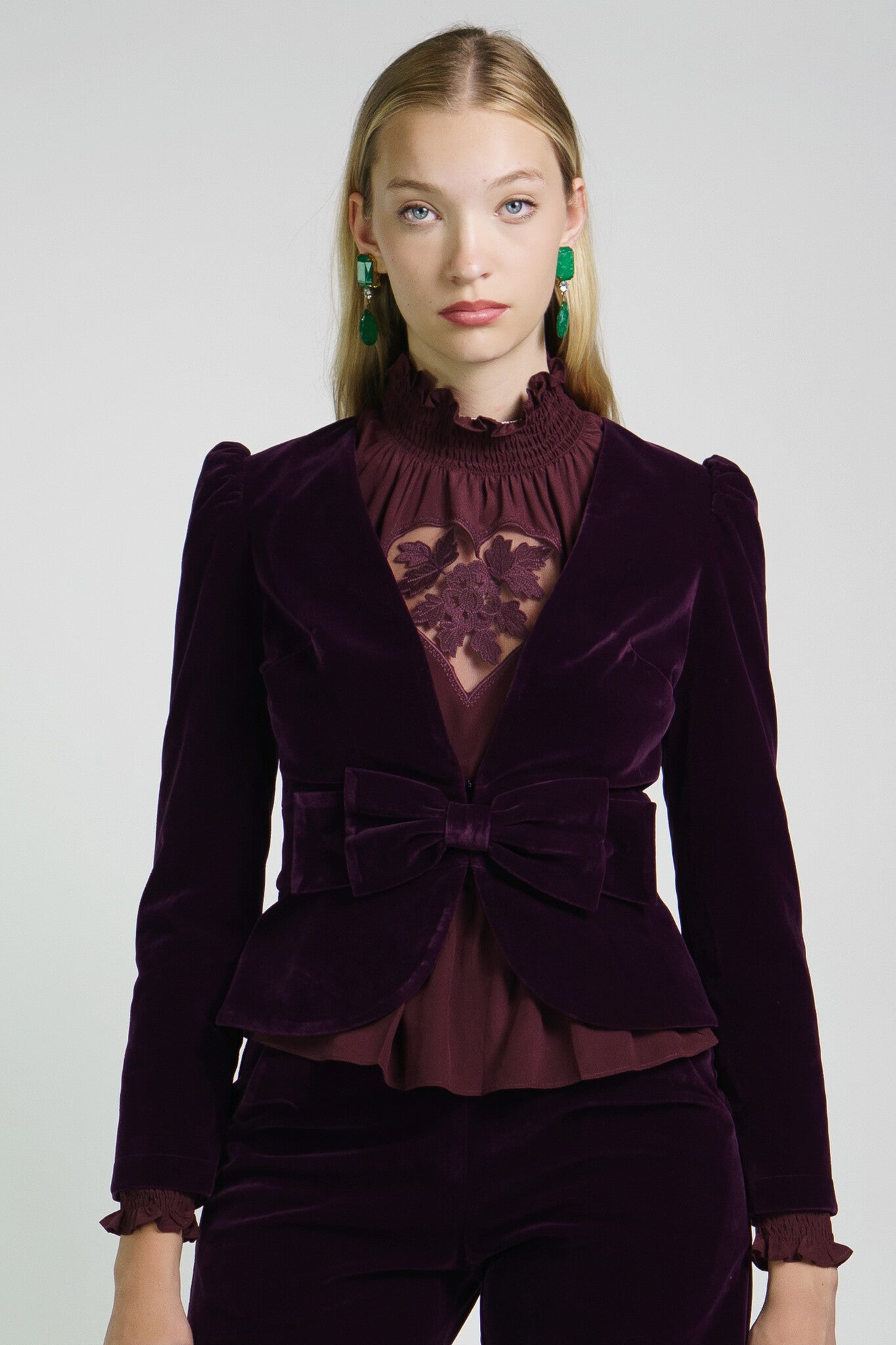 Plum Velvet Antonina Jacket
