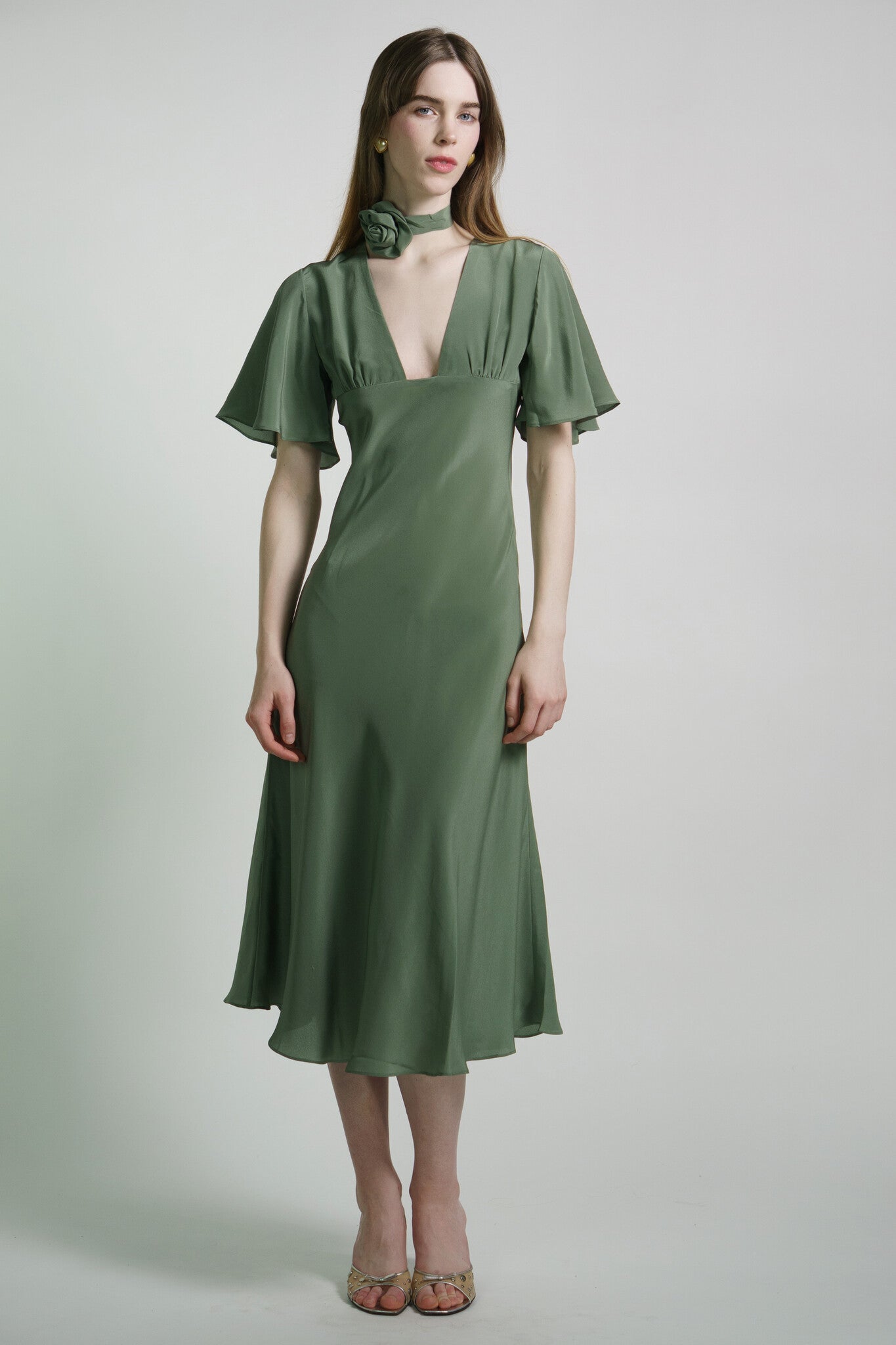 Moss Silk Anais Dress