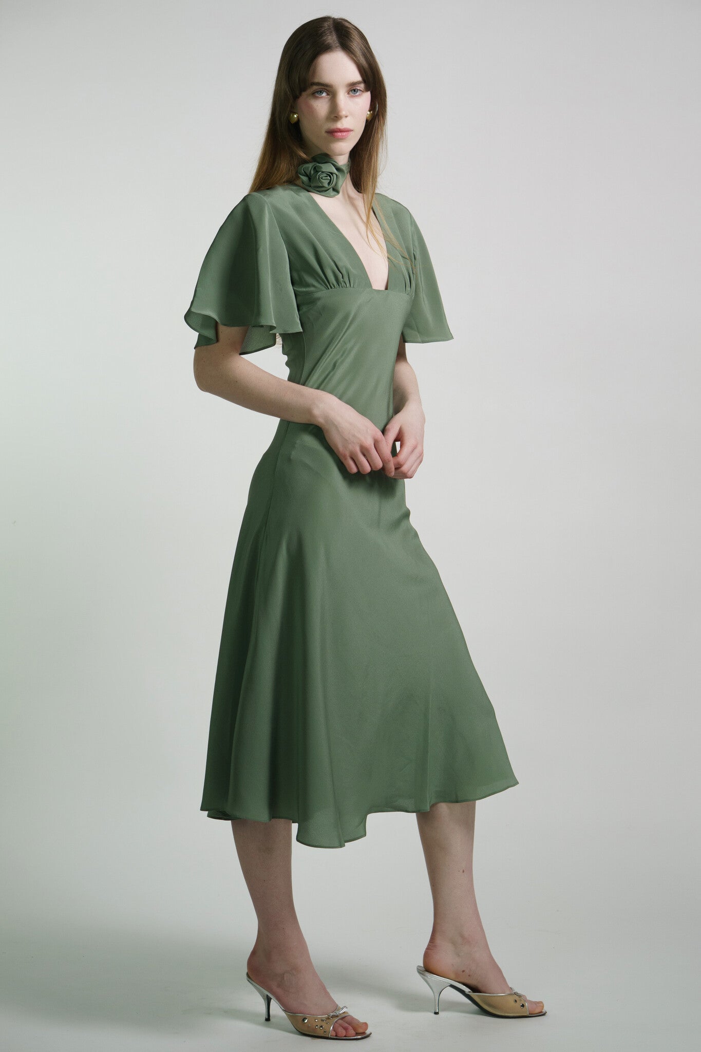 Moss Silk Anais Dress