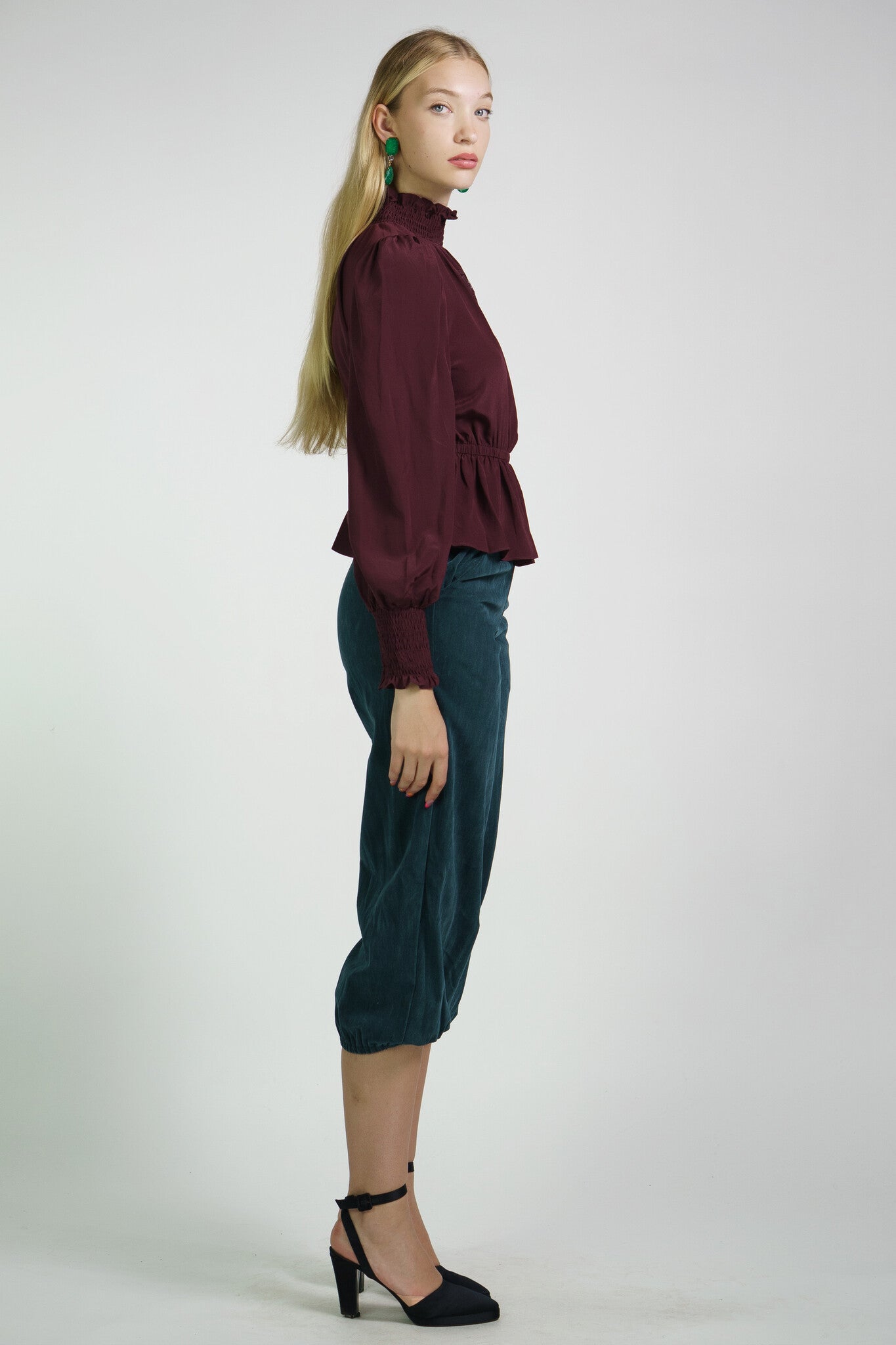 Plum Silk Heart Blouse