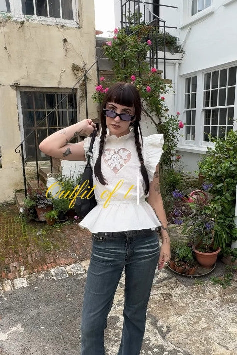 White Heart &quot;Sirsna&quot; Top