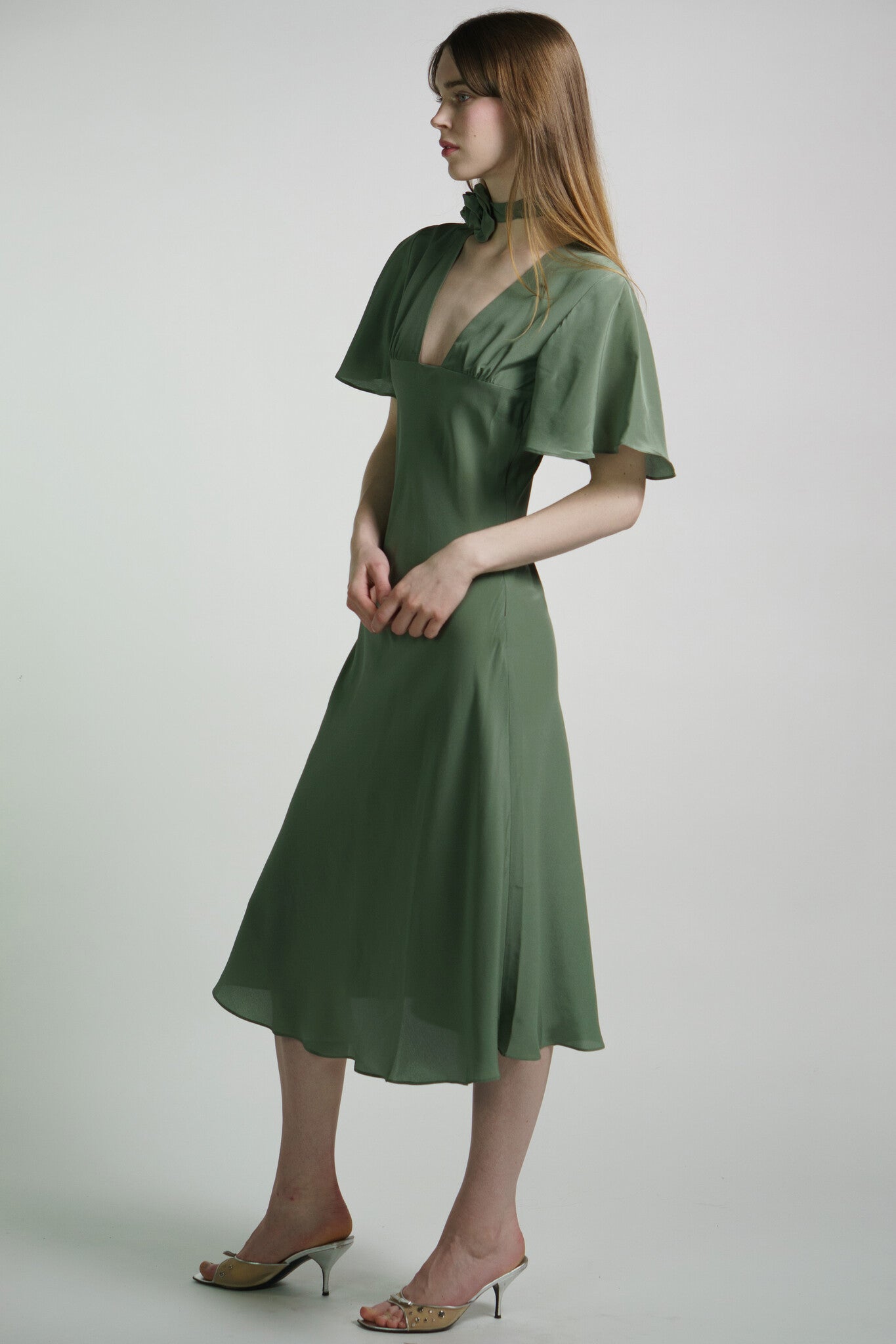Moss Silk Anais Dress