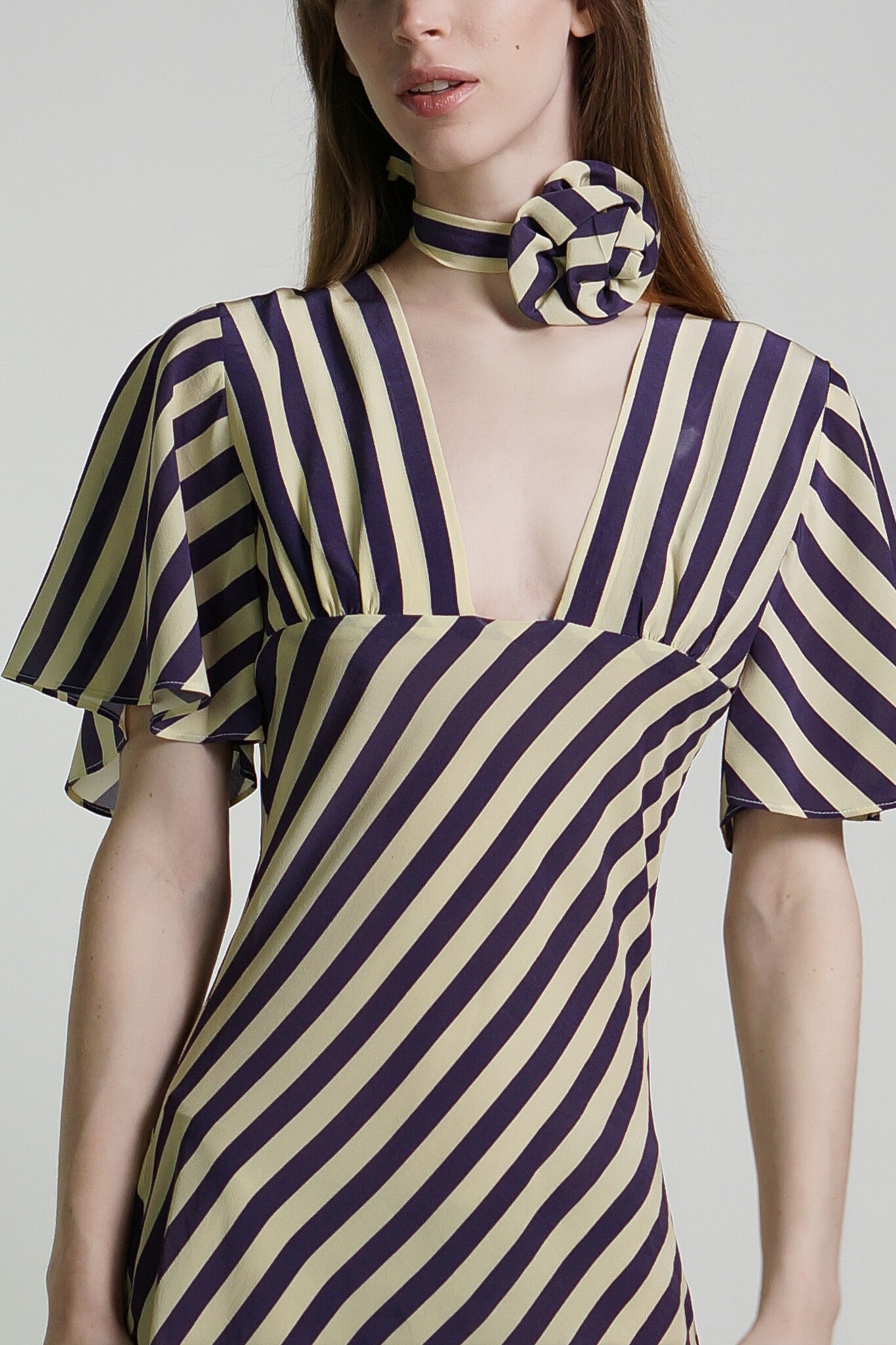 Silk Stripe Anais Dress