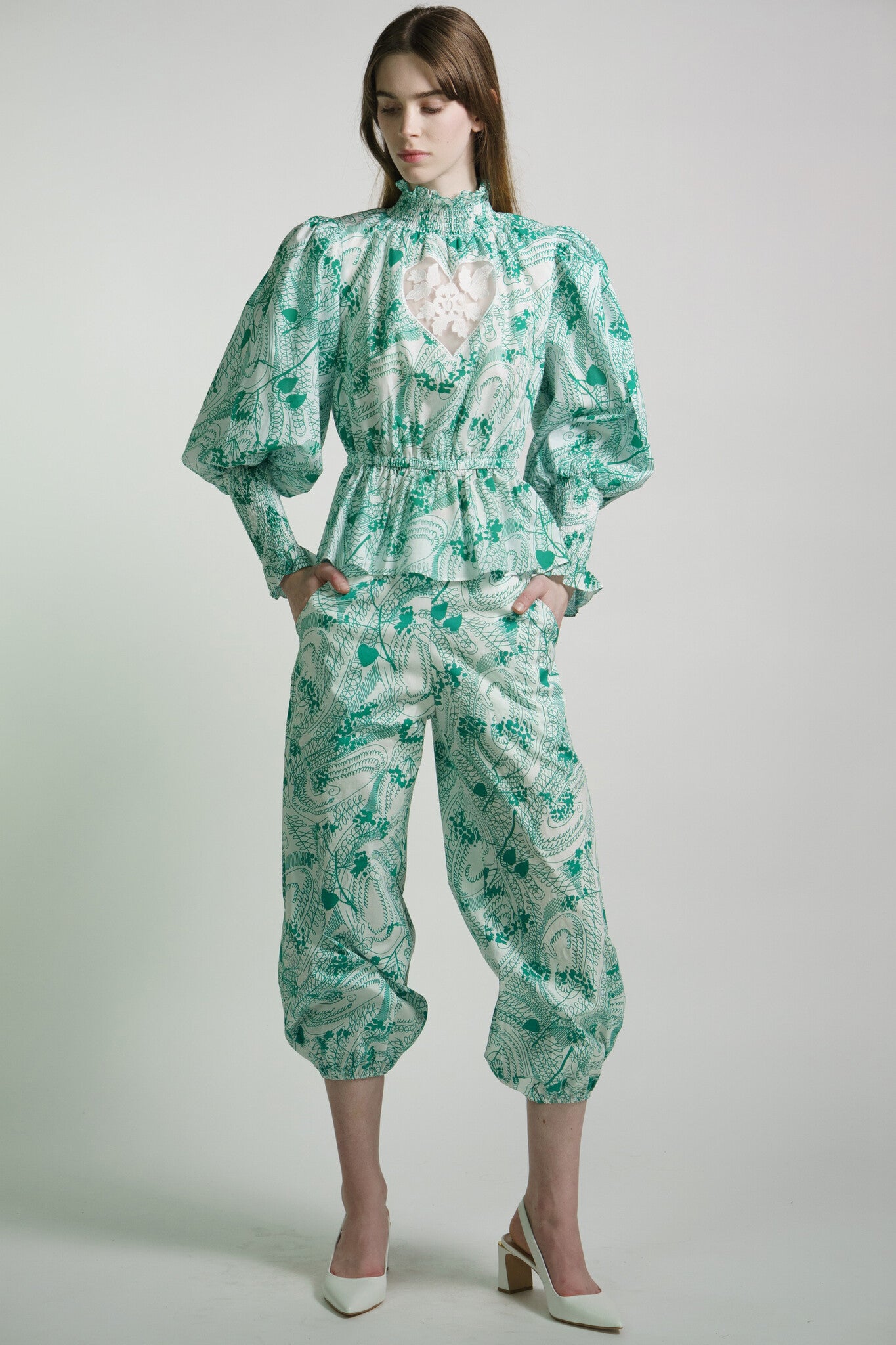 Scroll Print Bel Age Pants