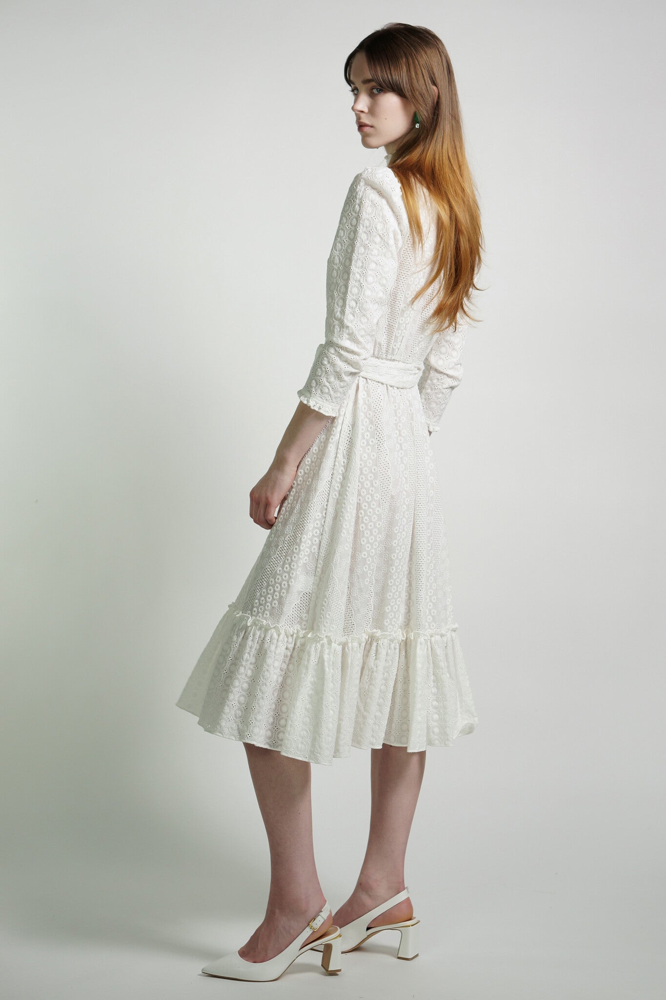 White Eyelet "Sirsna" Heart Dress