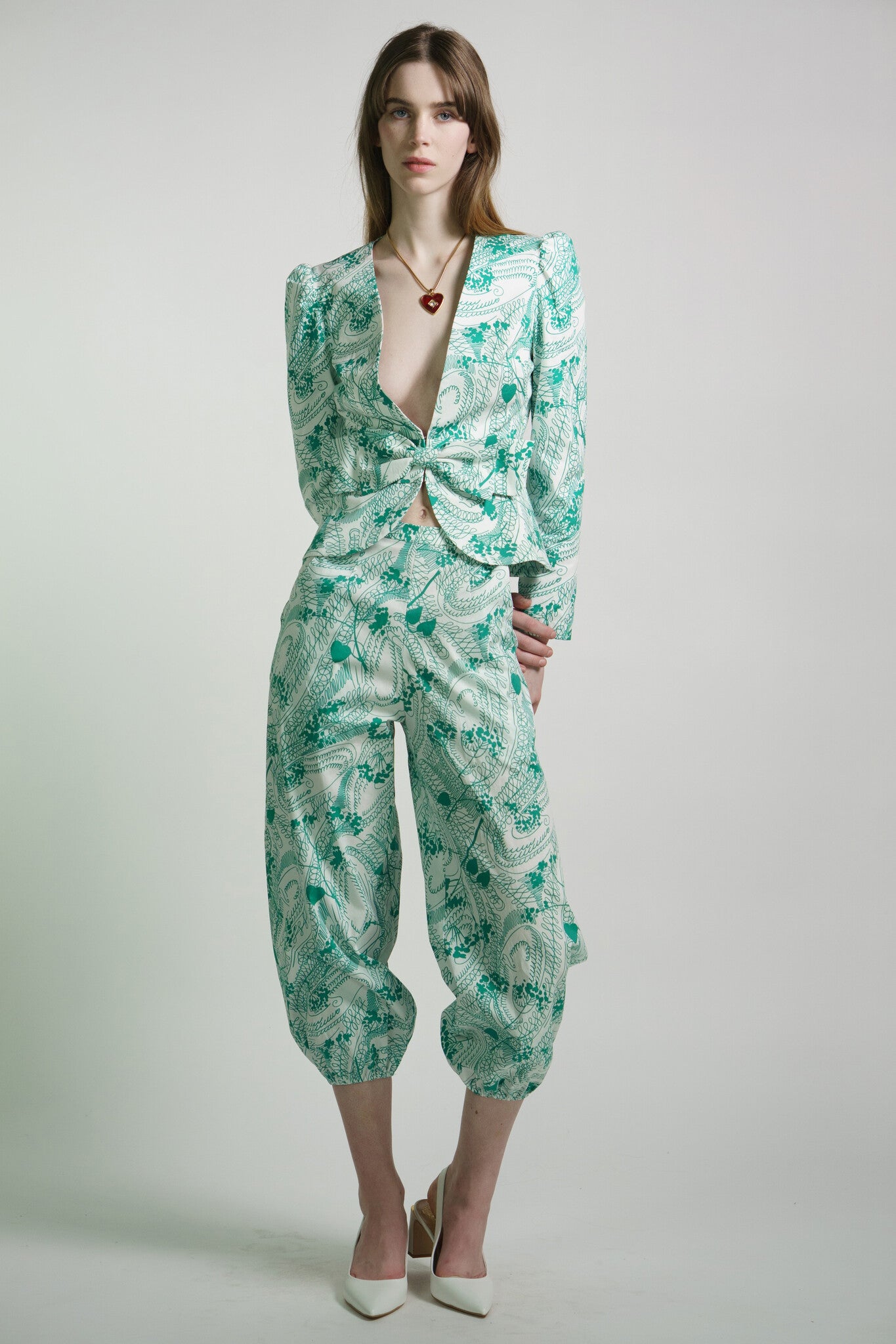 Green Print Anais Jacket