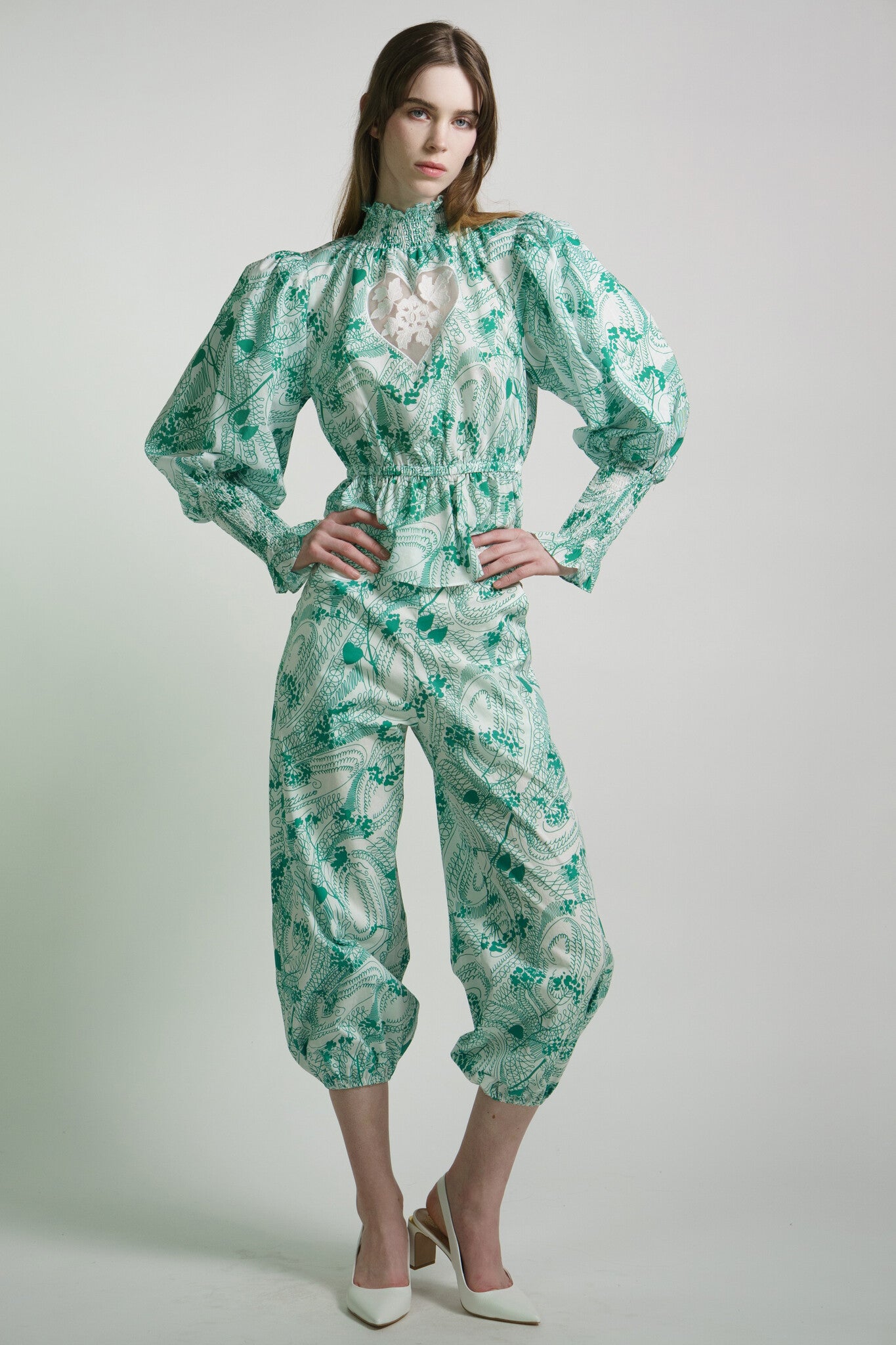 Scroll Print Bel Age Pants