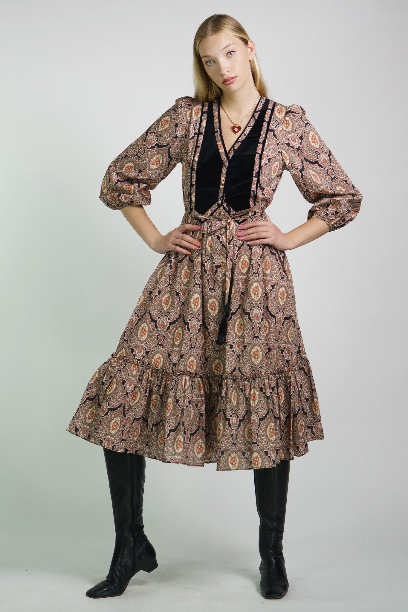 Antique Paisley Sophia Dress