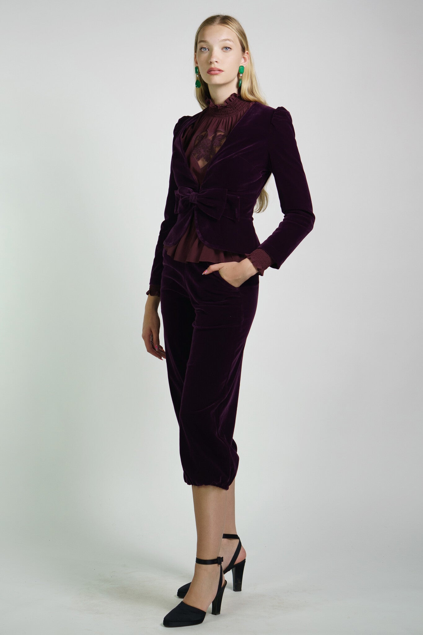 Plum Velvet Antonina Jacket