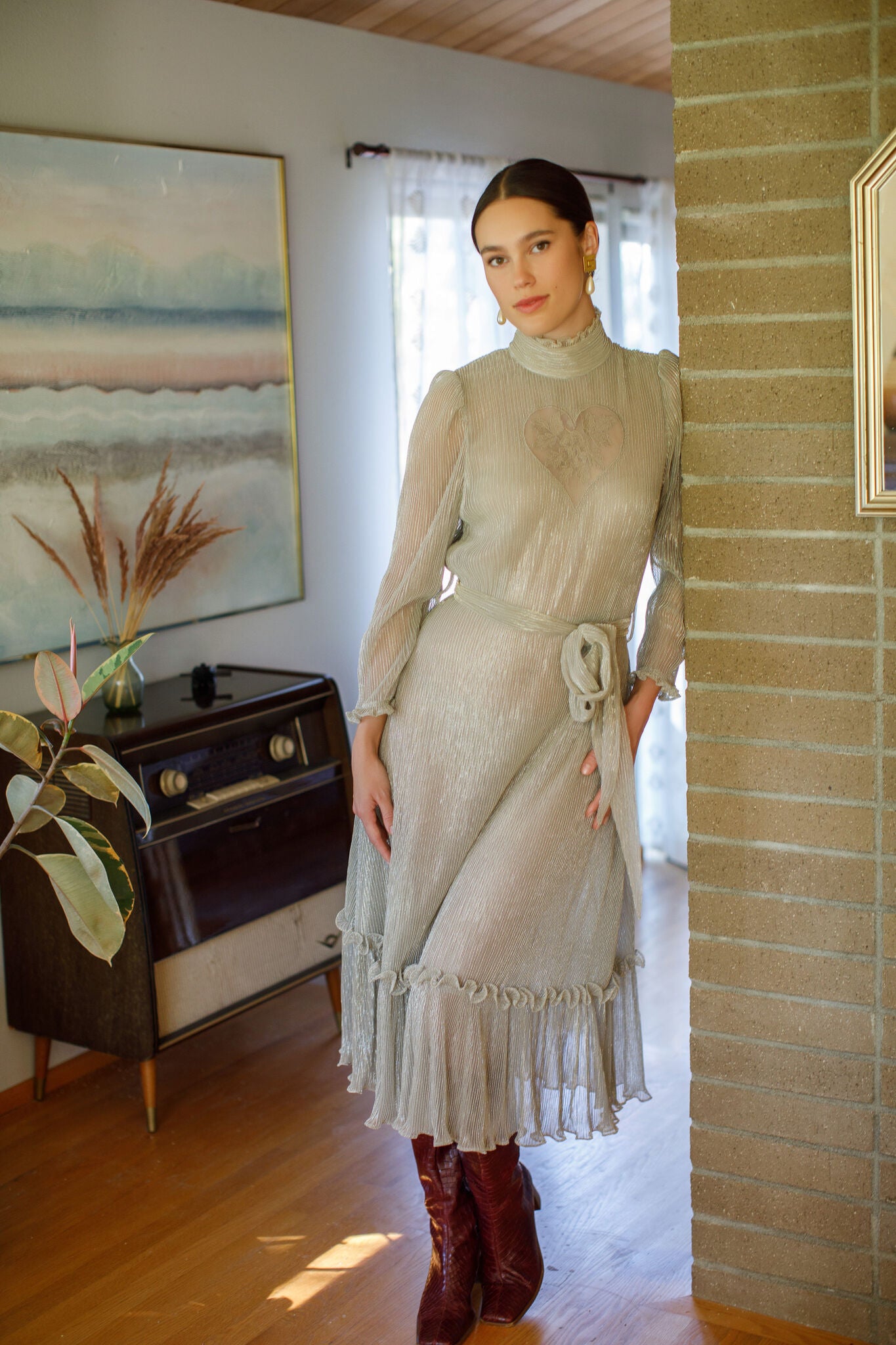Gold Heart &quot;Sirsna&quot; Dress