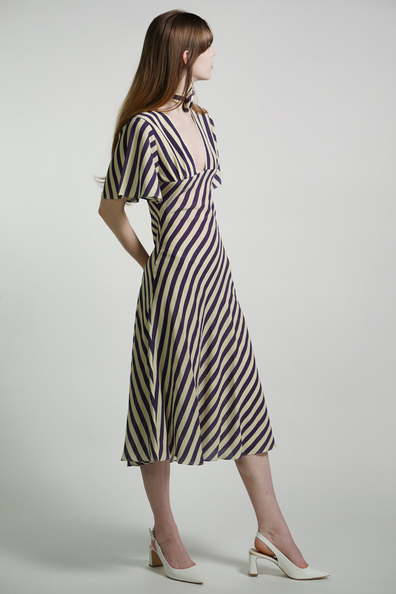 Silk Stripe Anais Dress