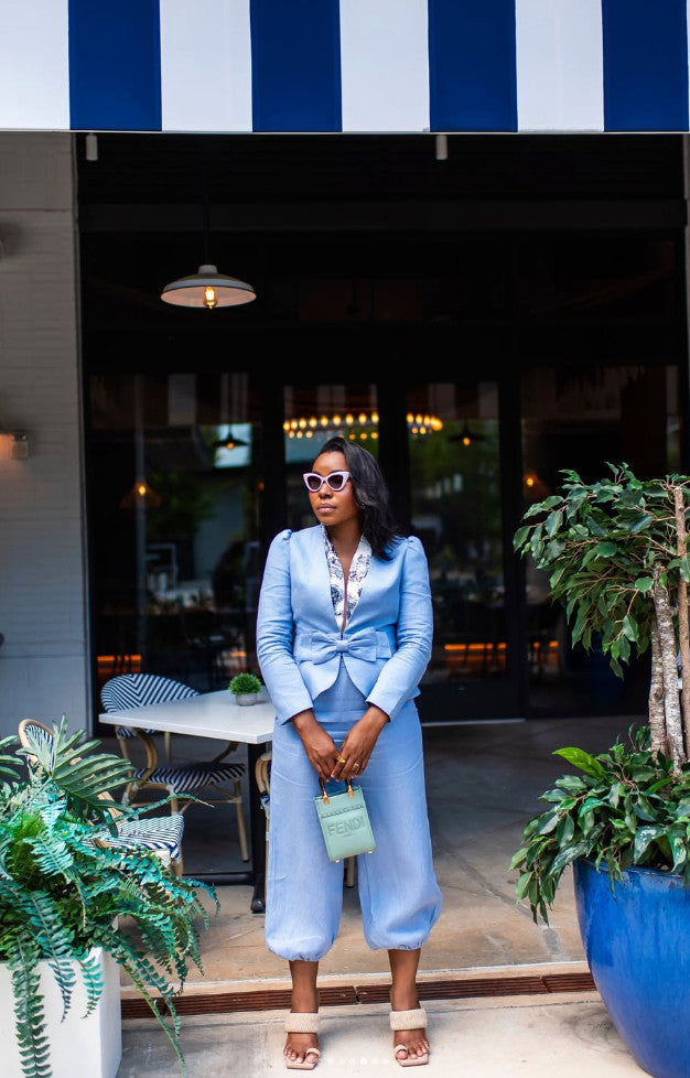 Cornflower Linen Anais Jacket