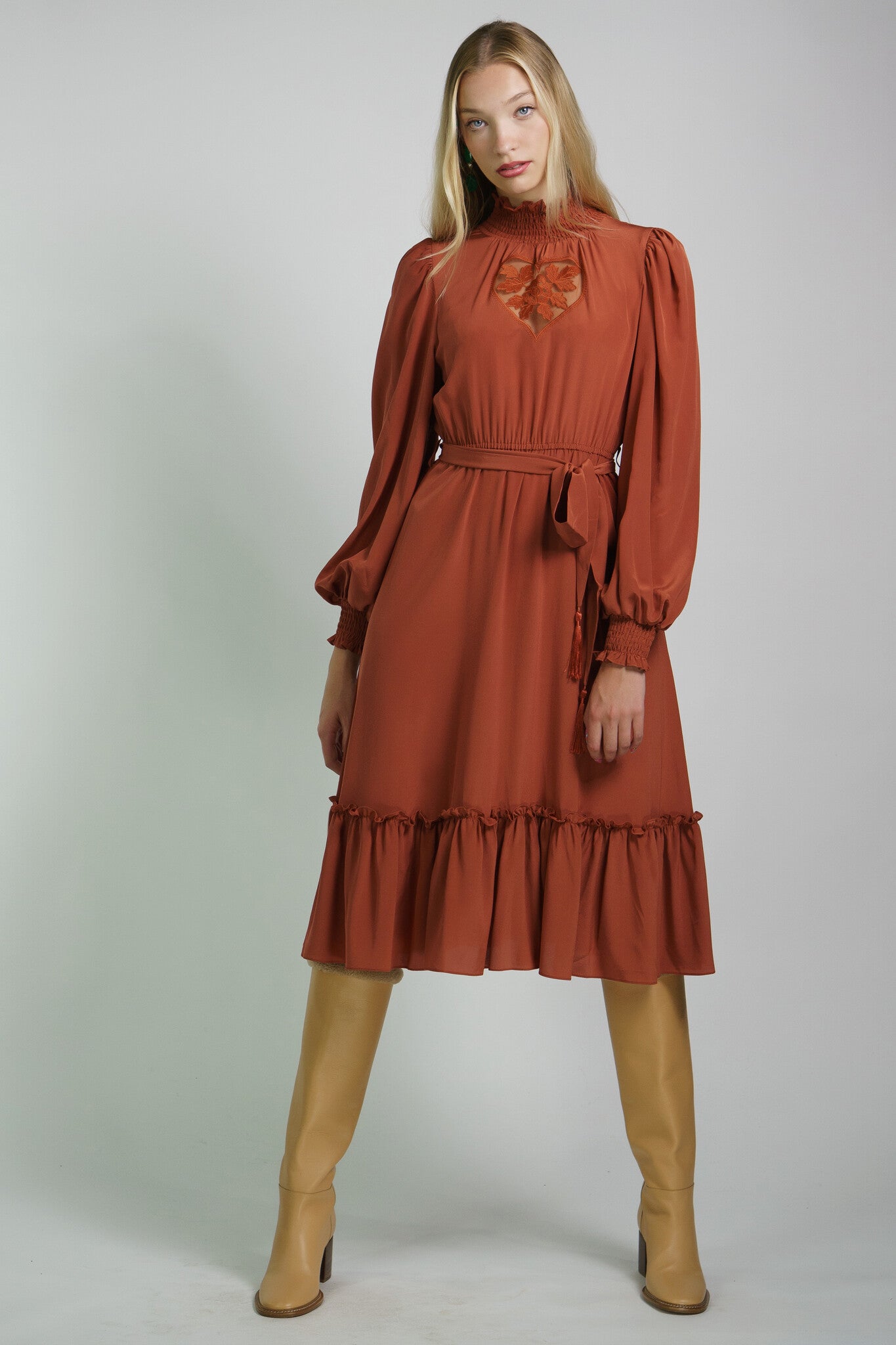 Sienna Silk Heart Dress