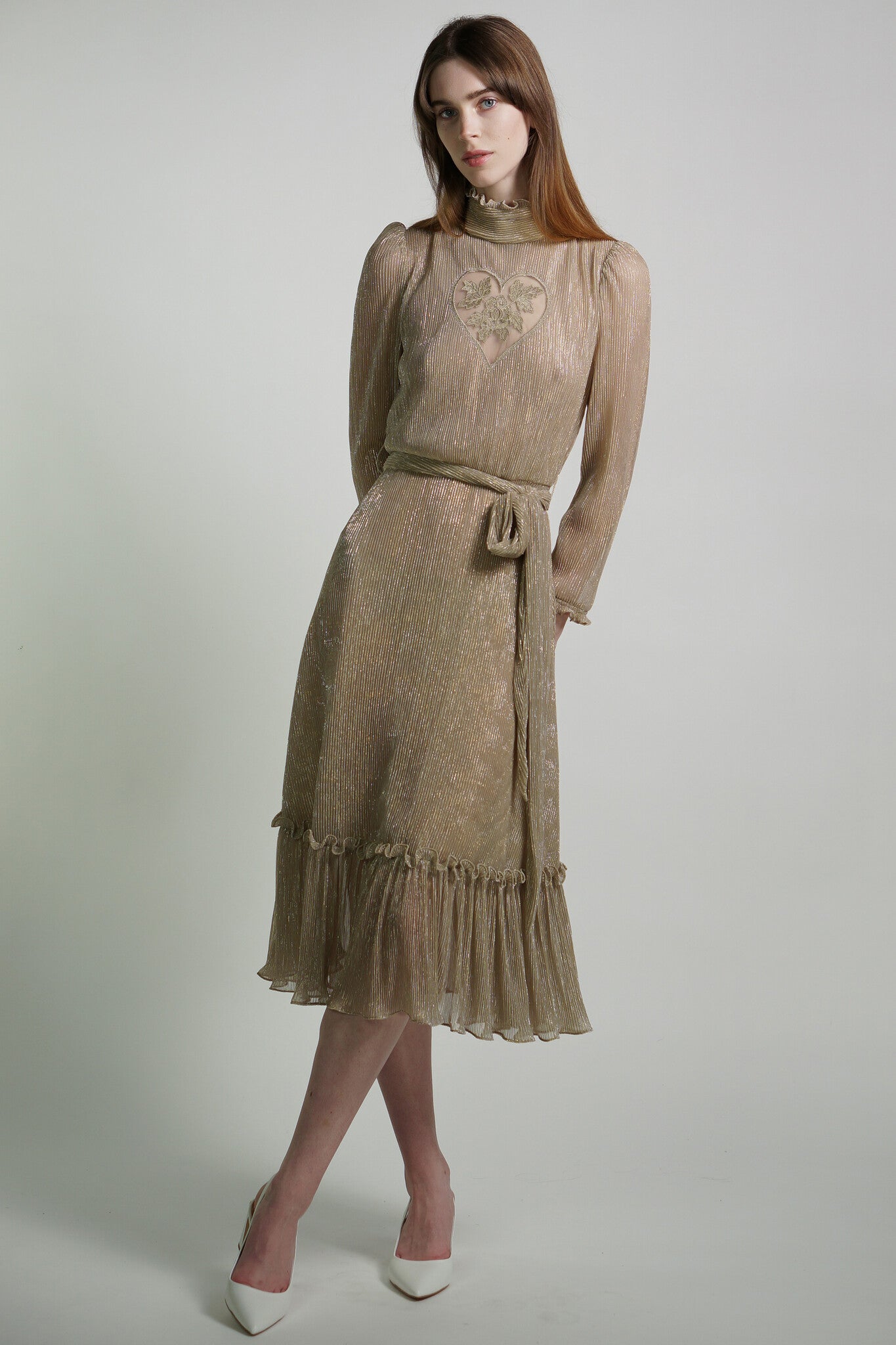 Luminous Gold "Sirsna" Dress