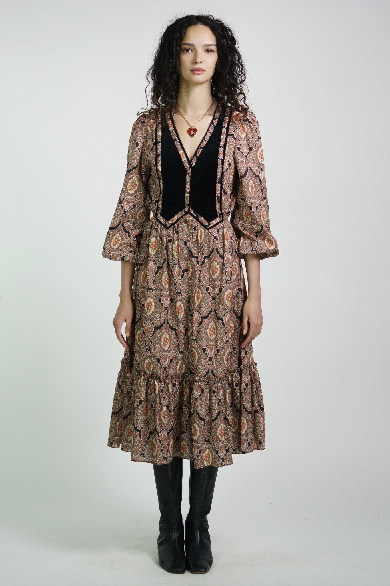 Antique Paisley Sophia Dress