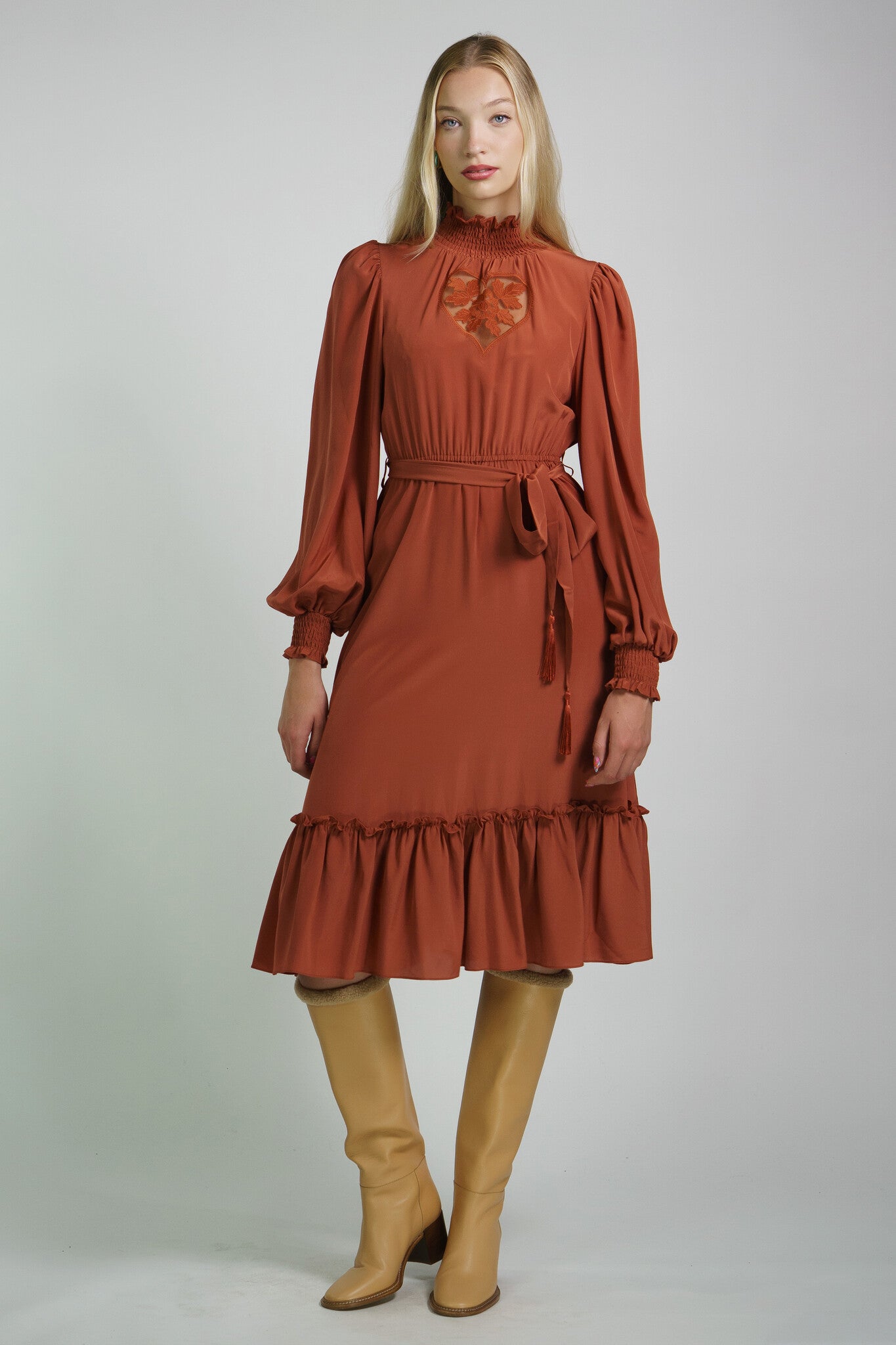 Sienna Silk Heart Dress