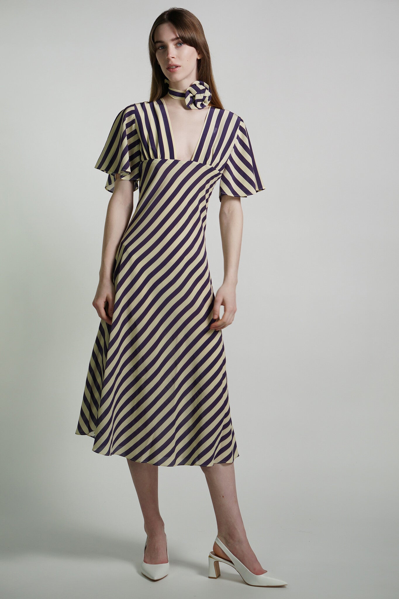 Silk Stripe Anais Dress