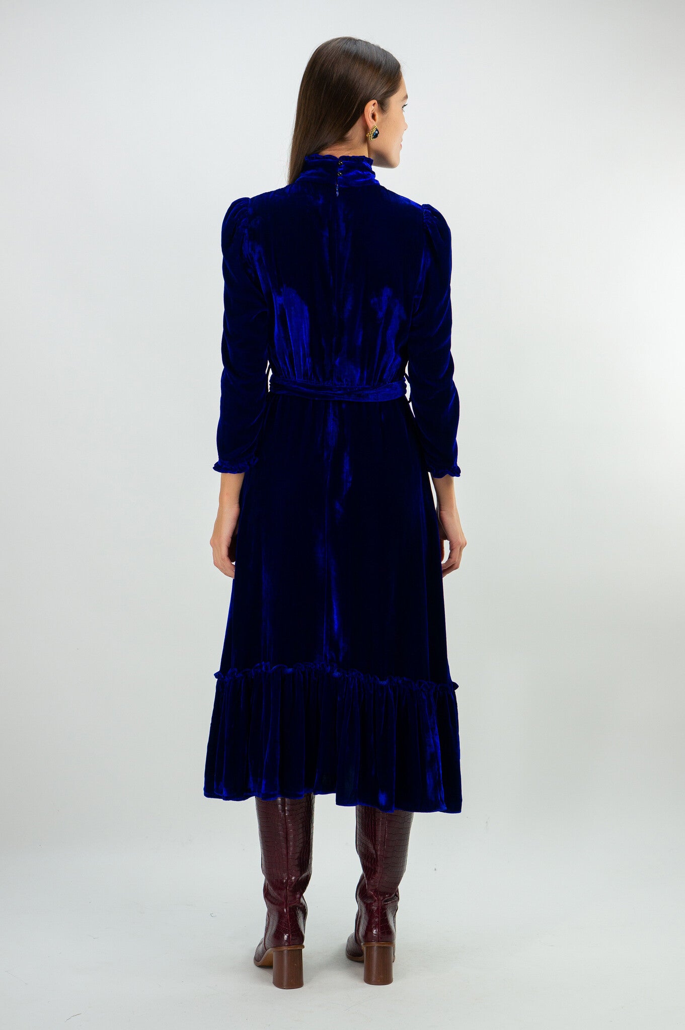 Velvet Sirsna Heart Dress Blue