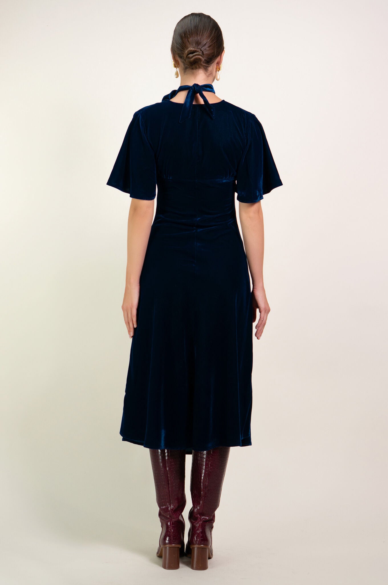 Blue Velvet &quot;Anais&quot; Dress