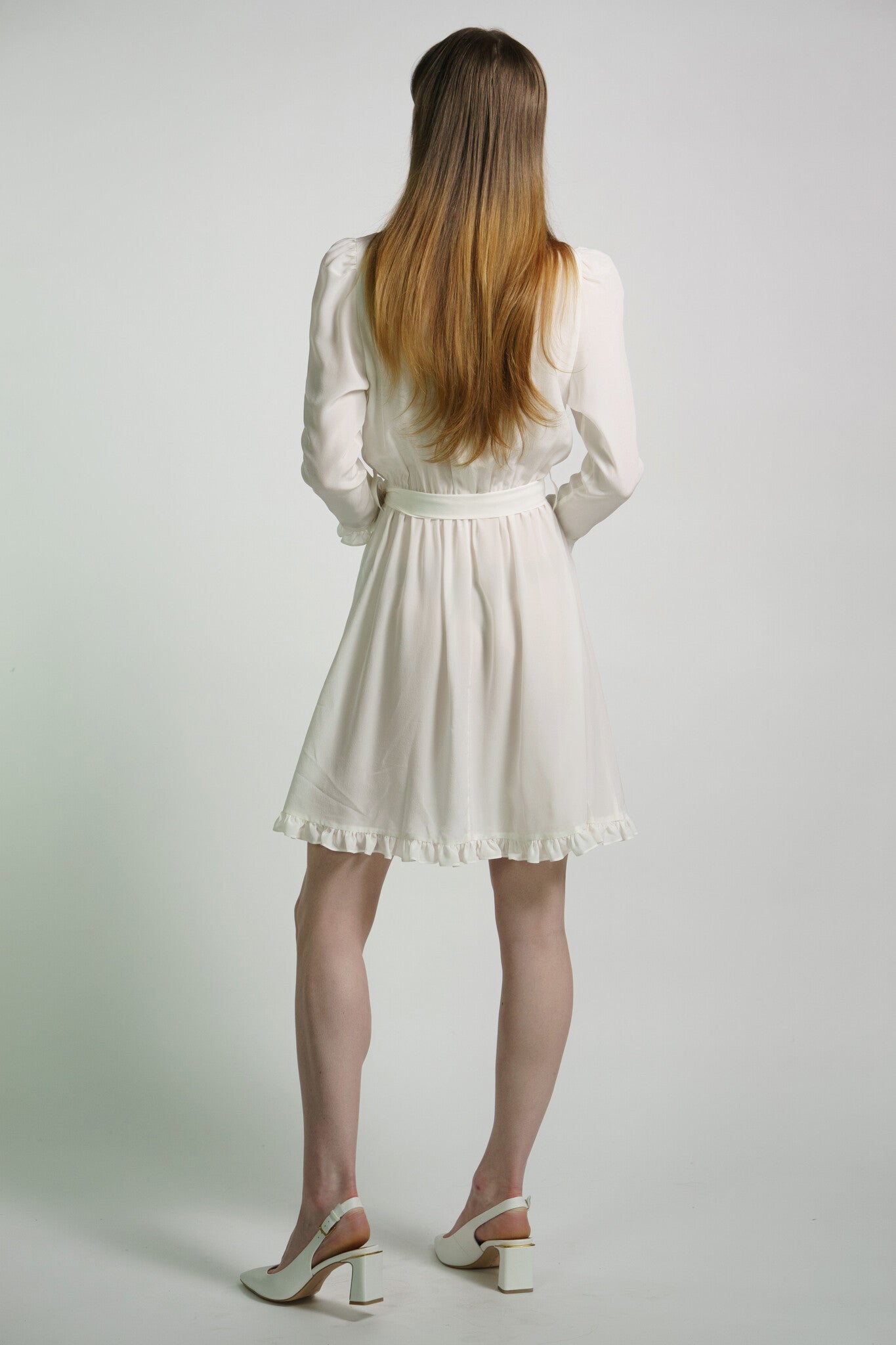 White Silk Heart Dress