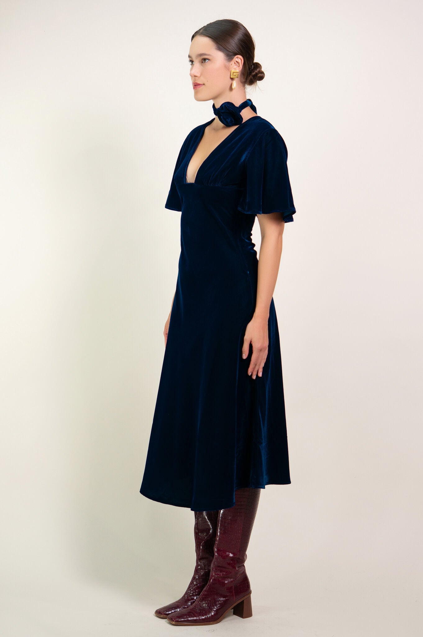 Blue Velvet "Anais" Dress