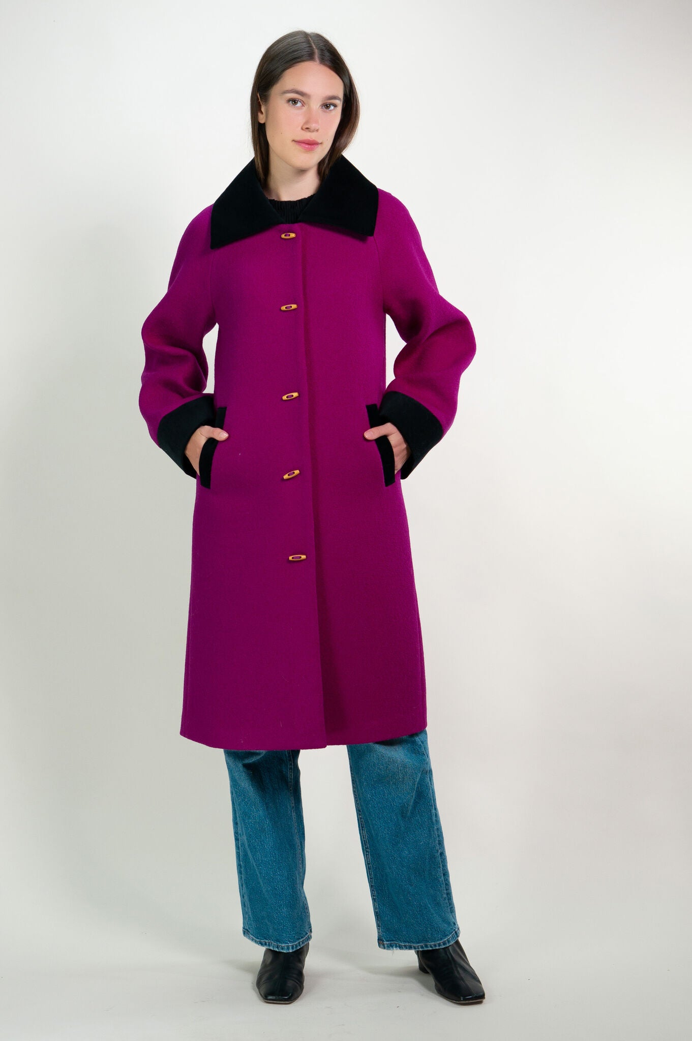 Magenta Deneuve Coat