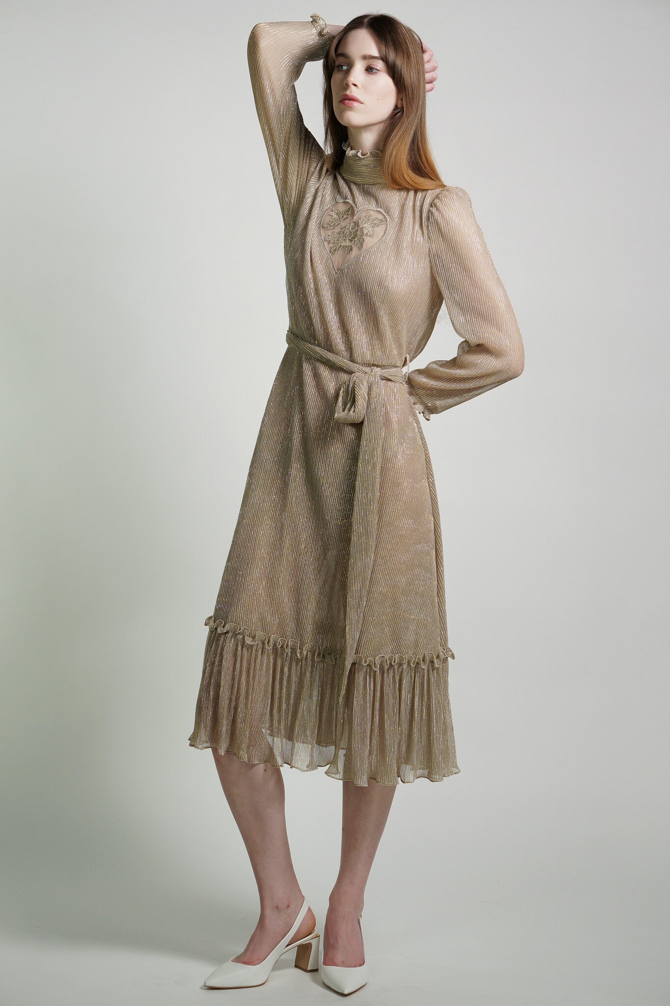 Luminous Gold "Sirsna" Dress