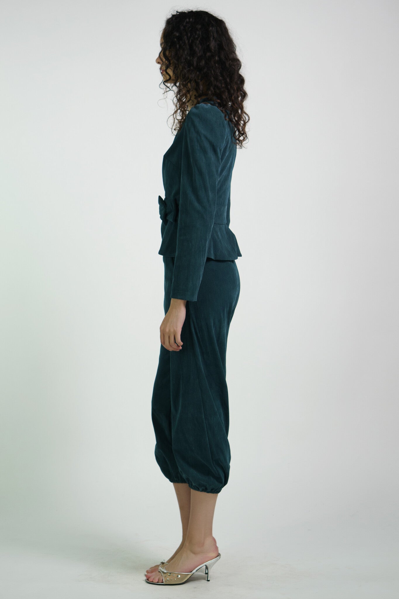Teal Velvet Antonina Jacket