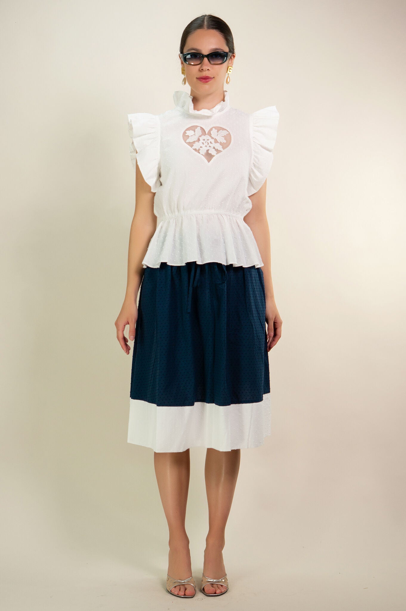 White Heart &quot;Sirsna&quot; Top
